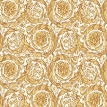 A.S. Creation Versace 4 36692-5 Цветочный Виниловые обои 1005x70 см, цвет: коричневый, Германия - фото 1 - фото 1