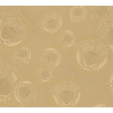 A.S. Creation Versace 5 38461-1 Медальоны Виниловые обои 1005x70 см, цвет: бежевый, Германия - фото 1 - фото 1