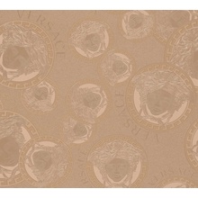A.S. Creation Versace 5 38461-2 Медальоны Виниловые обои 1005x70 см, цвет: бежевый, Германия - фото 1 - фото 1