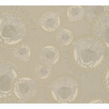 A.S. Creation Versace 5 38461-3 Медальоны Виниловые обои 1005x70 см, цвет: бежевый, Германия - фото 1 - фото 1