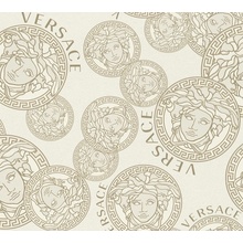 A.S. Creation Versace 5 38610-3 Медальоны Виниловые обои 1005x70 см, цвет: бежевый, Германия - фото 1 - фото 1