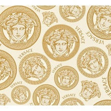 A.S. Creation Versace 5 38611-5 Медальоны Виниловые обои 1005x70 см, цвет: желтый, Германия - фото 1 - фото 1
