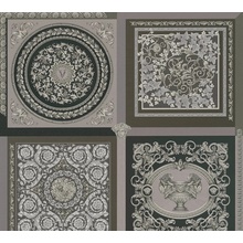 A.S. Creation Versace 5 38704-4 Медальоны Виниловые обои 1005x70 см, цвет: серый, Германия - фото 1 - фото 1