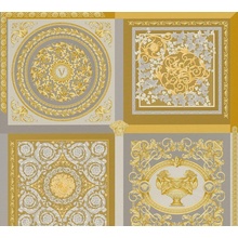 A.S. Creation Versace 5 38704-5 Медальоны Виниловые обои 1005x70 см, цвет: желтый, Германия - фото 1 - фото 1