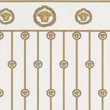 A.S. Creation Versace 6 79131-1 Медальоны Виниловые обои 1005x70 см, цвет: белый, Германия - фото 1 - фото 1
