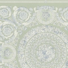 A.S. Creation Versace 6 79134-3 Медальоны Виниловые обои 1005x70 см, цвет: зеленый, Германия - фото 1 - фото 1