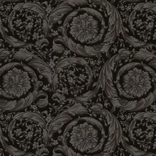 A.S. Creation Versace 6 79135-2 Цветы Виниловые обои 1005x70 см, цвет: черный, Германия - фото 1 - фото 1