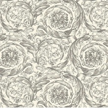 A.S. Creation Versace 6 79135-3 Цветы Виниловые обои 1005x70 см, цвет: бежевый, Германия - фото 1 - фото 1