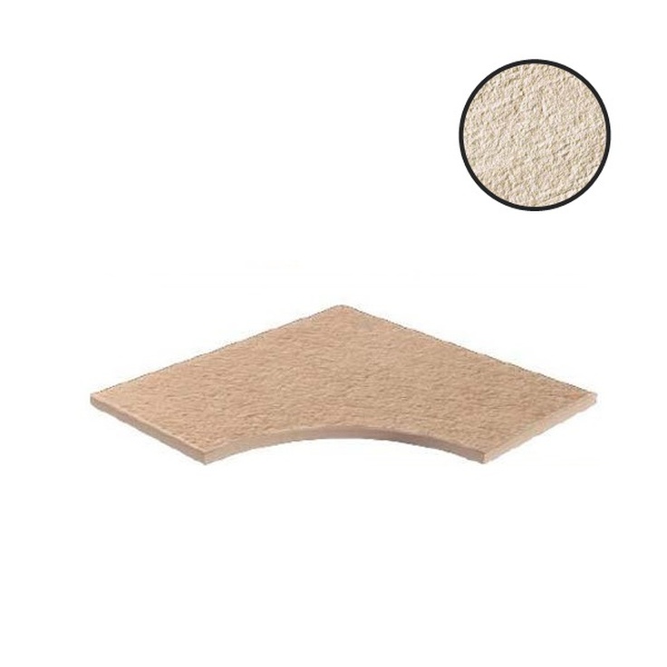 Atlas Concorde Russia Cliff 620090000289 Bianco Bordo Curvilineo Спец. Элемент 60x60 см, Россия, под камень  - фото 1