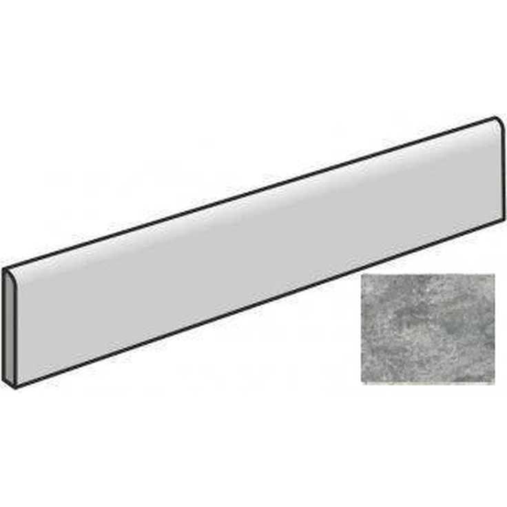 Atlas Concorde Russia Forte Dei Marmi Quark 610130007541 Persian Grey Battiscopa Matt Плинтус 7,2x60 см, Россия, под мрамор - фото 1