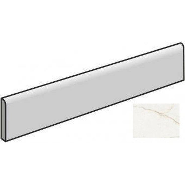 Atlas Concorde Russia Forte Dei Marmi Quark 610130007536 Sahara Blanc Battiscopa Matt Плинтус 7,2x60 см, Россия, под мрамор - фото 1