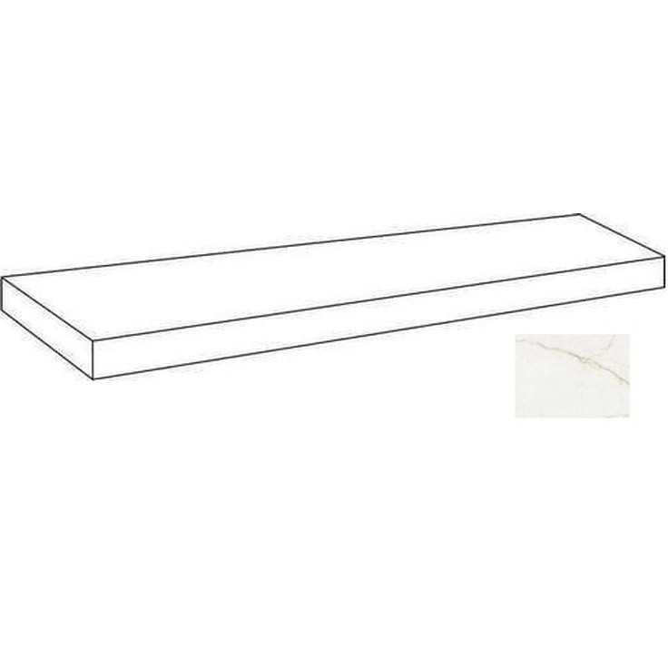 Atlas Concorde Russia Forte Dei Marmi Quark 620070002679 Sahara Blanc Scalino Angolare Sx Matt Угловая ступень 33x80 см, Россия, под мрамор - фото 1