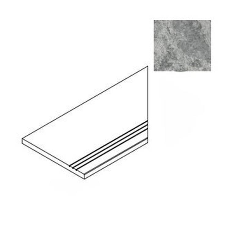 Atlas Concorde Russia Forte Dei Marmi Quark 620090001084 Persian Grey Bordo Round Dx Спец. Элемент 30x60 см, Россия, под мрамор - фото 1 Atlas Concorde Russia Forte Dei Marmi Quark 620090001084 Persian Grey Bordo Round Dx Спец. Элемент 30x60 см, Россия, под мрамор - фото 1