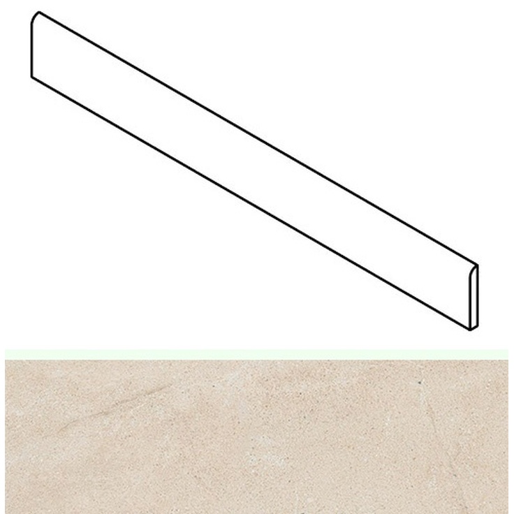 Atlas Concorde Russia Forte Dei Marmi Rock 610130008137 Siberian Ivory Battiscopa Плинтус 7,2x80 см, Россия, под камень  - фото 1