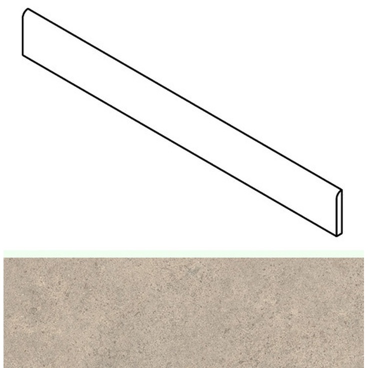 Atlas Concorde Russia Forte Dei Marmi Rock 610130008138 Moleanos Cream Battiscopa Плинтус 7,2x80 см, Россия, под камень  - фото 1