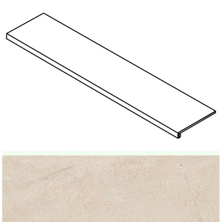 Atlas Concorde Russia Forte Dei Marmi Rock 620070002861 Siberian Ivory Scalino Frontale Ступень 33x160 см, Россия, под камень  - фото 1