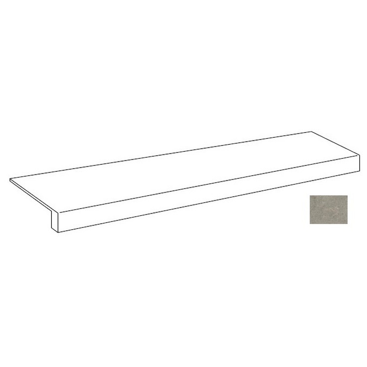 Atlas Concorde Russia Forte Dei Marmi Rock 620070002904 Lunar Grey Scalino Frontale 120 Ступень 33x120 см, Россия, под камень  - фото 1