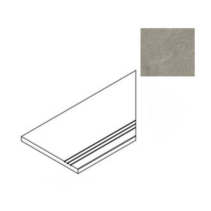 Atlas Concorde Russia Forte Dei Marmi Rock 620040000213 Lunar Grey Gradino Lineare Angolo Dx Спец. Элемент 30x60 см, Россия, под мрамор - фото 1