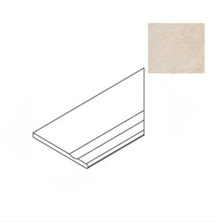 Atlas Concorde Russia Forte Dei Marmi Rock 620090001222 Siberian Ivory Bordo Piscina  Angolo Dx Спец. Элемент 20x60 см, Россия, под мрамор - фото 1