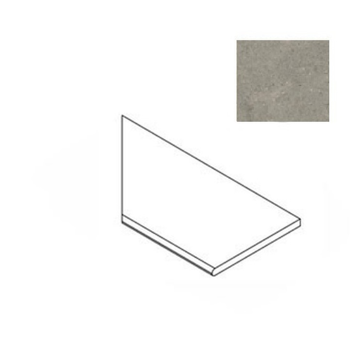 Atlas Concorde Russia Forte Dei Marmi Rock 620090001271 Lunar Grey Round Angolo Sx Спец. Элемент 30x120 см, Россия, под мрамор - фото 1