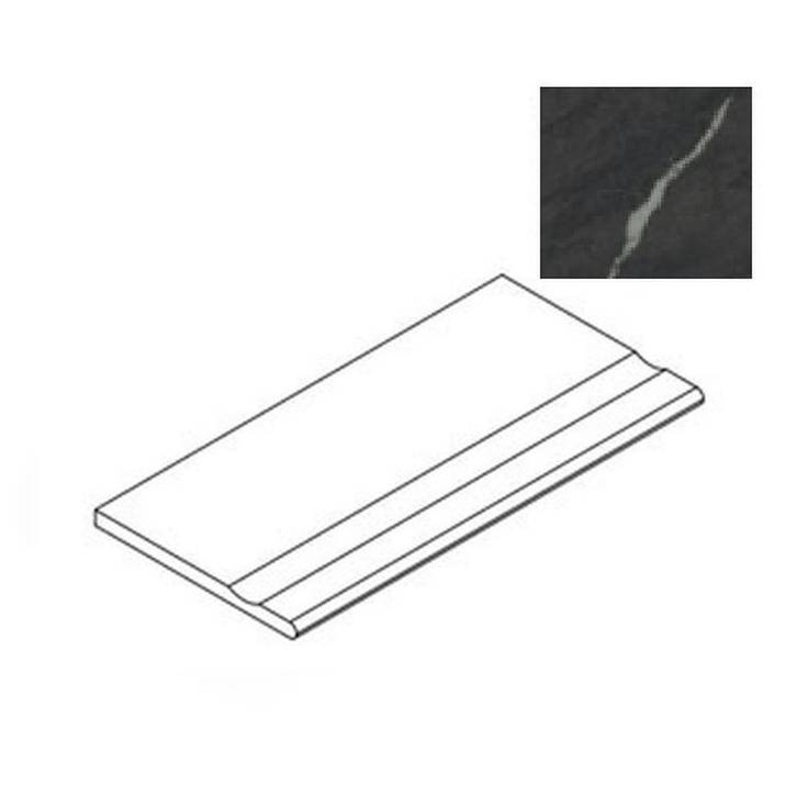 Atlas Concorde Russia Forte Dei Marmi Rock 620040000230 Venaria Black Gradino Lineare Ступень 30x120 см, Россия, под мрамор - фото 1