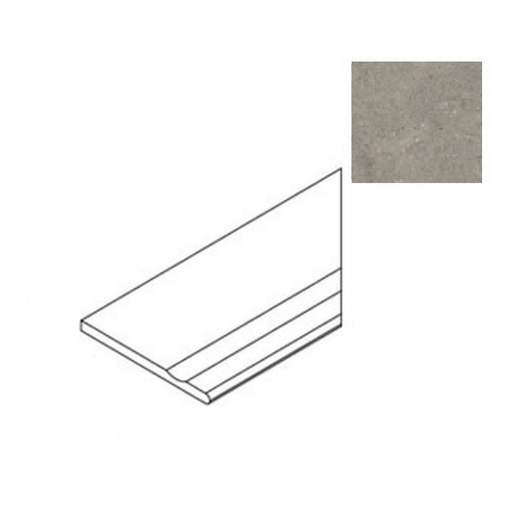 Atlas Concorde Russia Forte Dei Marmi Rock 620040000222 Lunar Grey Gradino Lineare  Angolo Dx Угловая ступень 30x120 см, Россия, под мрамор - фото 1