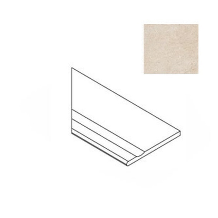 Atlas Concorde Russia Forte Dei Marmi Rock 620040000220 Siberian Ivory Gradino Lineare  Angolo Sx Угловая ступень 30x120 см, Россия, под мрамор - фото 1