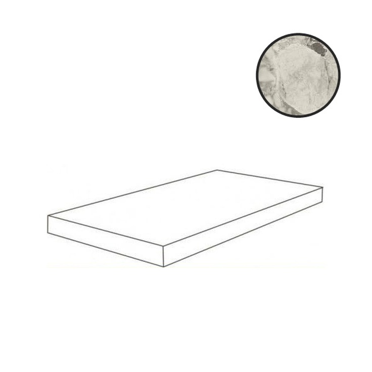 Atlas Concorde Russia Forte Dei Marmi 620070802307 Ceppo Apuano Pearl Scalino Angolo Sx Угловая ступень 33x60 см, Россия, терраццо - фото 1