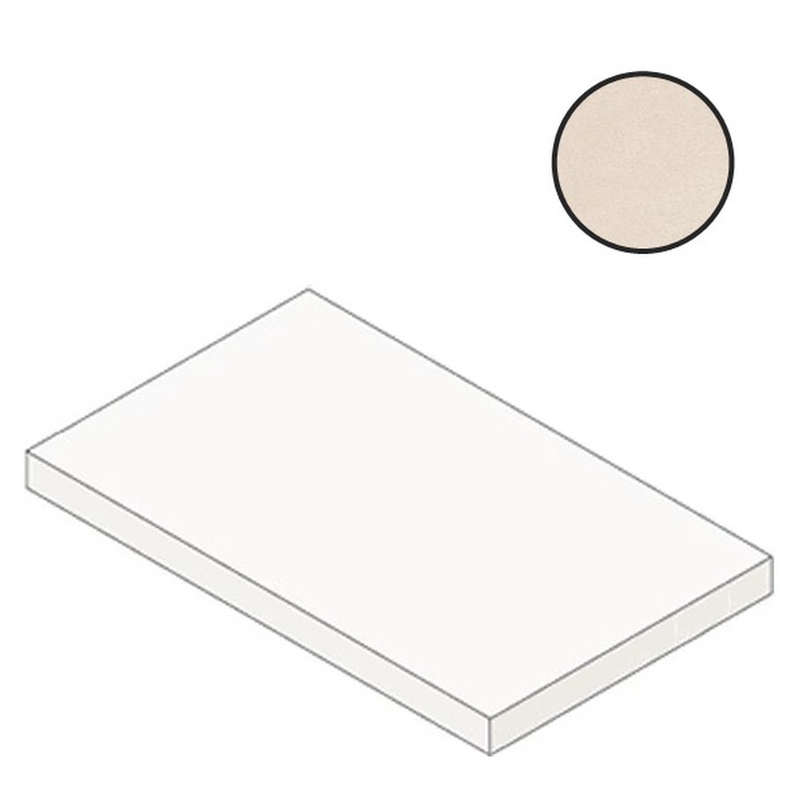 Atlas Concorde Russia Rinascente 620070802265 Ivory Scalino Ang DX Угловая ступень 33x60 см, Россия, под бетон  - фото 1