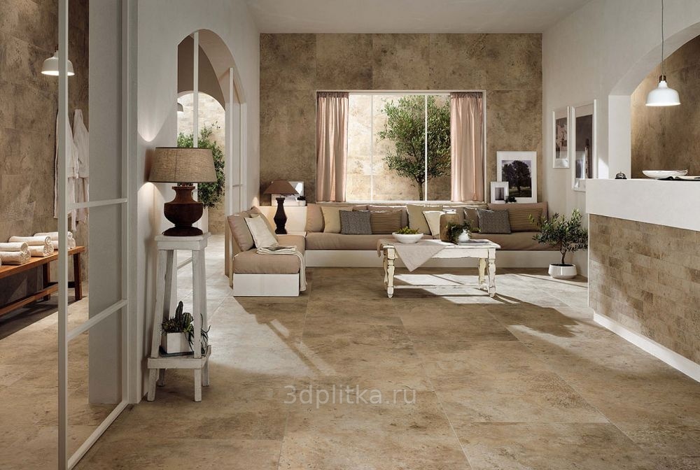 Atlas Concorde Italy Aix 37,5x75, керамогранит, Италия, под камень  - фото интерьера 1