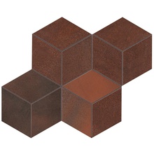 Atlas Concorde Italy Blaze A0UM Corten Mosaico Esagono Lapp Мозаика 30x35 см, Италия, под мозаику - фото 1 - фото 1