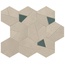Atlas Concorde Italy Boost Pro A0QO Cream Mosaico Hex Blue Мозаика 25x28,5 см, Италия, под мозаику - фото 1