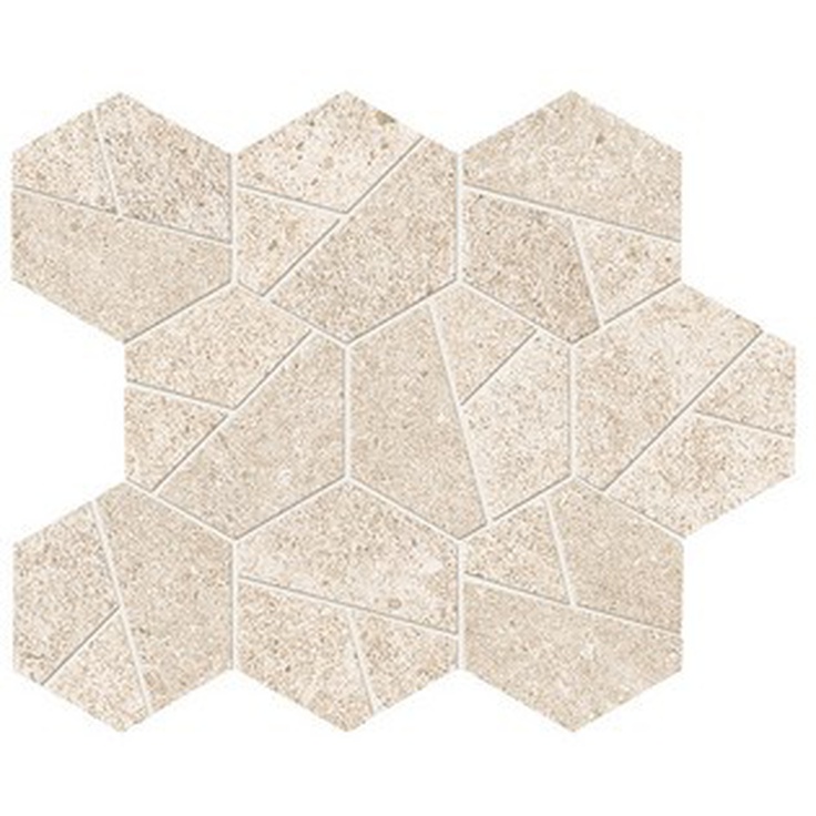 Atlas Concorde Italy Boost Stone A7CU Ivory Mosaico Hex Мозаика 25x28,5 см, Италия, под камень - фото 1 Atlas Concorde Italy Boost Stone A7CU Ivory Mosaico Hex Мозаика 25x28,5 см, Италия, под камень - фото 1
