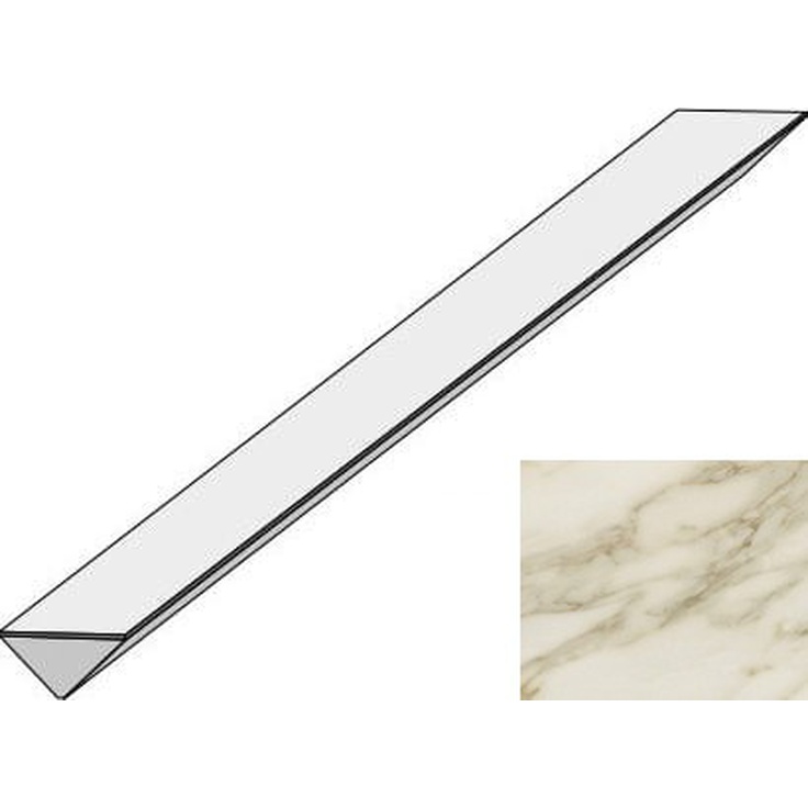 Atlas Concorde Italy Marvel Edge LM4C Royal Calacatta Corner 40 Спец. Элемент 1,4x40 см, Италия, под камень  - фото 1