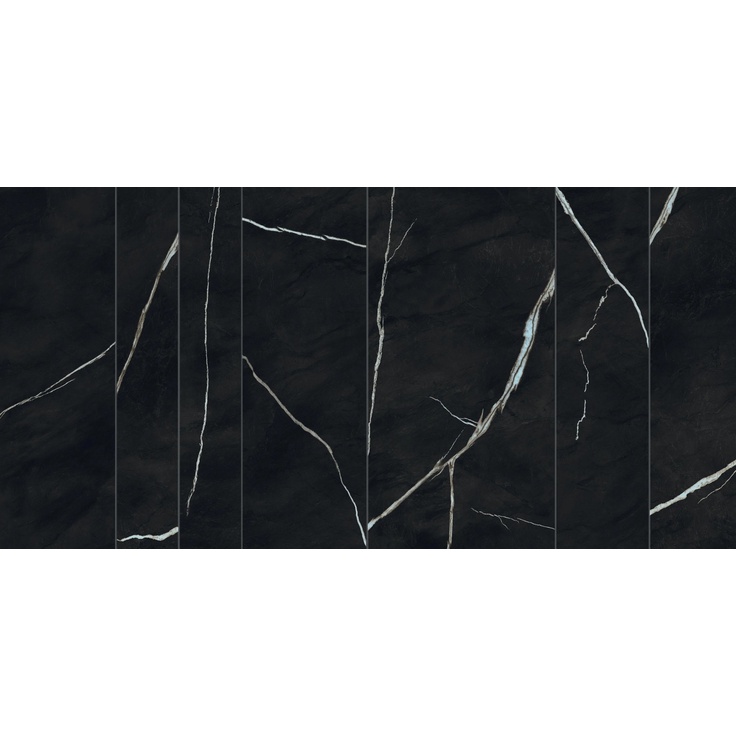 Atlas Concorde Italy Marvel Meraviglia APV9 Black Origin Grid Velvet Ret Декор 59,5x118,2 см, Италия, под мрамор - фото 1