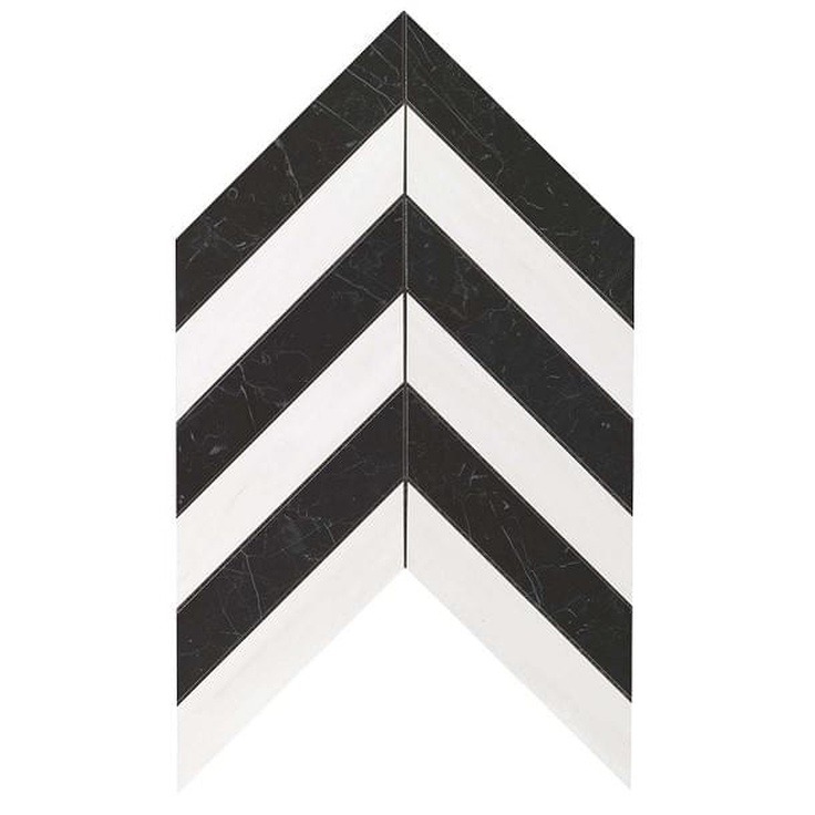 Atlas Concorde Italy Marvel Stone 9SCW Chevron Warm Wall Мозаика 25x30,5 см, Италия - фото 1