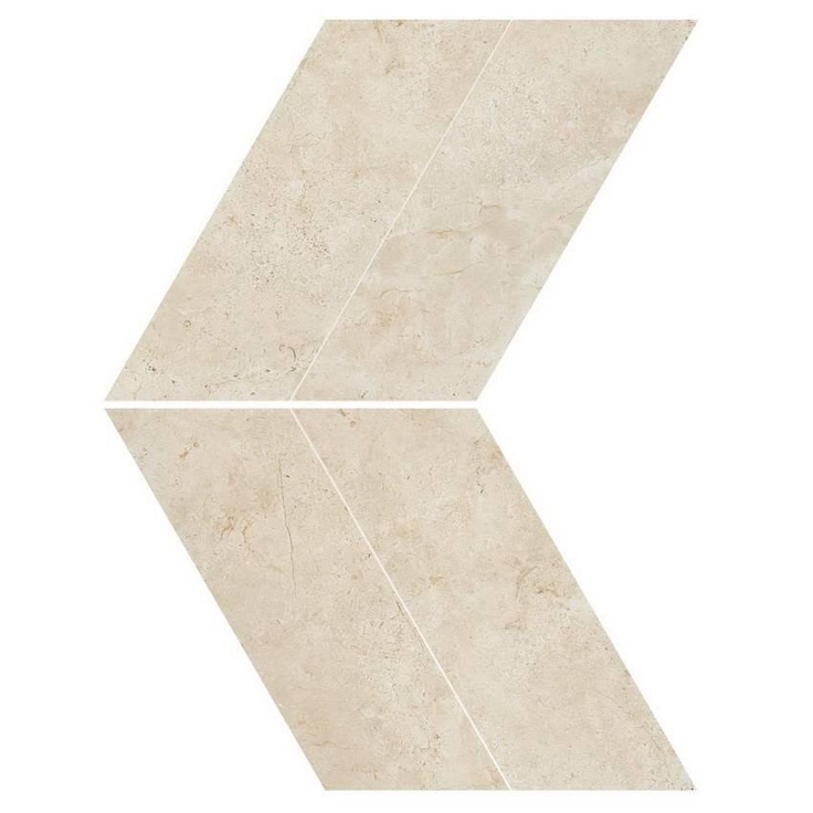 Atlas Concorde Italy Marvel Stone AS1R Cream Prestige Chevron Lappato Мозаика 22,5x22,9 см, Италия - фото 1