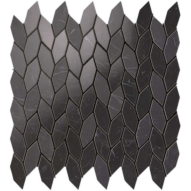 Atlas Concorde Italy Marvel Stone 9STN Nero Marquina Twist Мозаика 30,5x30,5 см, Италия - фото 1
