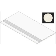 Atlas Concorde Italy Marvel T HDOO Halo White Gradino 60 Ступень 30x60 см, Италия, под камень  - фото 1 - фото 1