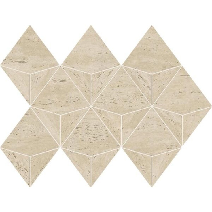 Atlas Concorde Italy Marvel Travertine AF9L Pearl Origami Мозаика 28x41 см, Италия, под мозаику - фото 1