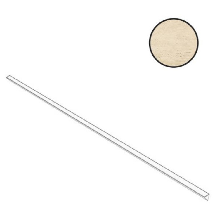 Atlas Concorde Italy Marvel Travertine AGE3 Sand Vein Corner Спец. Элемент 1x120 см, Италия, под камень  - фото 1