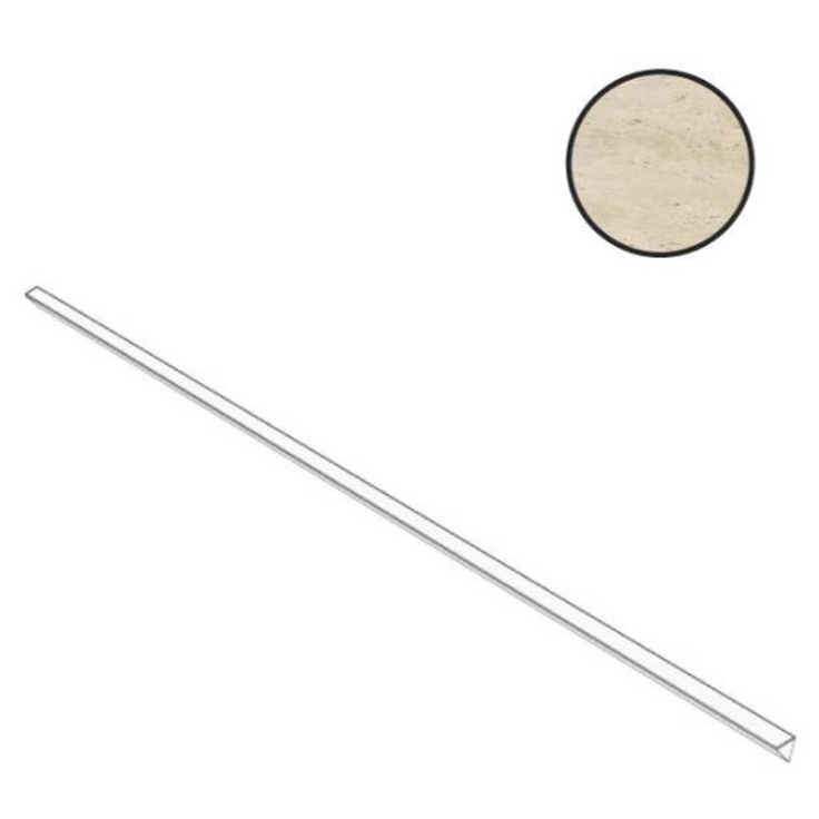 Atlas Concorde Italy Marvel Travertine AGE4 Pearl Vein Corner Спец. Элемент 1x120 см, Италия, под камень  - фото 1