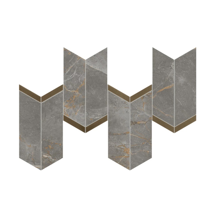 Atlas Concorde Italy Marvel X AF9A Fior di Bosco Chevron Lappato Мозаика 19,2x46,3 см, Италия, под мозаику - фото 1