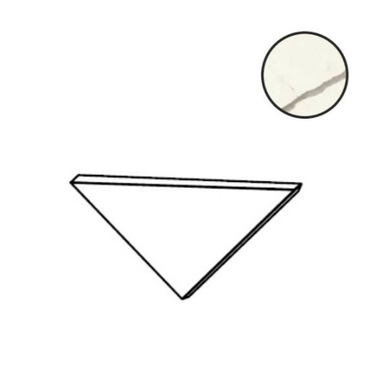 Atlas Concorde Italy Marvel X AGJ5 Calacatta Sublime Corner Silk A E Спец. Элемент 1x1 см, Италия, под мрамор - фото 1