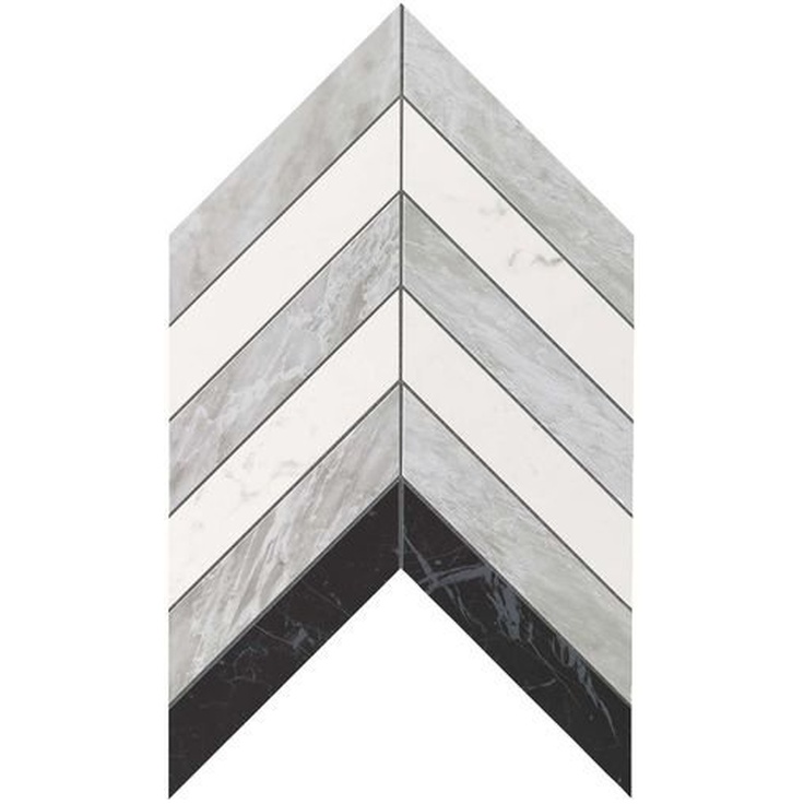 Atlas Concorde Italy Marvel Stone 9SCM Chevron Mix Wall Мозаика 25x30,5 см, Италия, под мозаику - фото 1