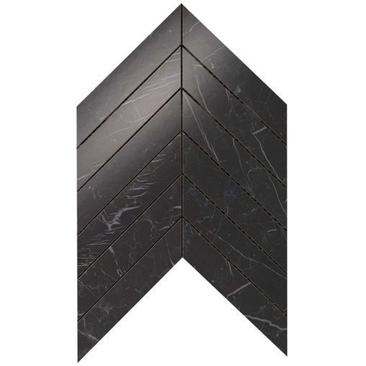 Atlas Concorde Italy Marvel Stone 9SCN Nero Marquina Chevron Wall Мозаика 25x30,5 см, Италия, под мозаику - фото 1 Atlas Concorde Italy Marvel Stone 9SCN Nero Marquina Chevron Wall Мозаика 25x30,5 см, Италия, под мозаику - фото 1