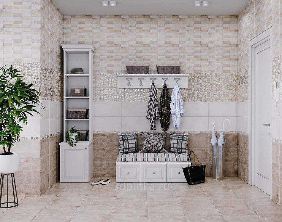 Axima Авиньон 25x50 см, керамика, Россия, под бетон  - фото интерьера 1