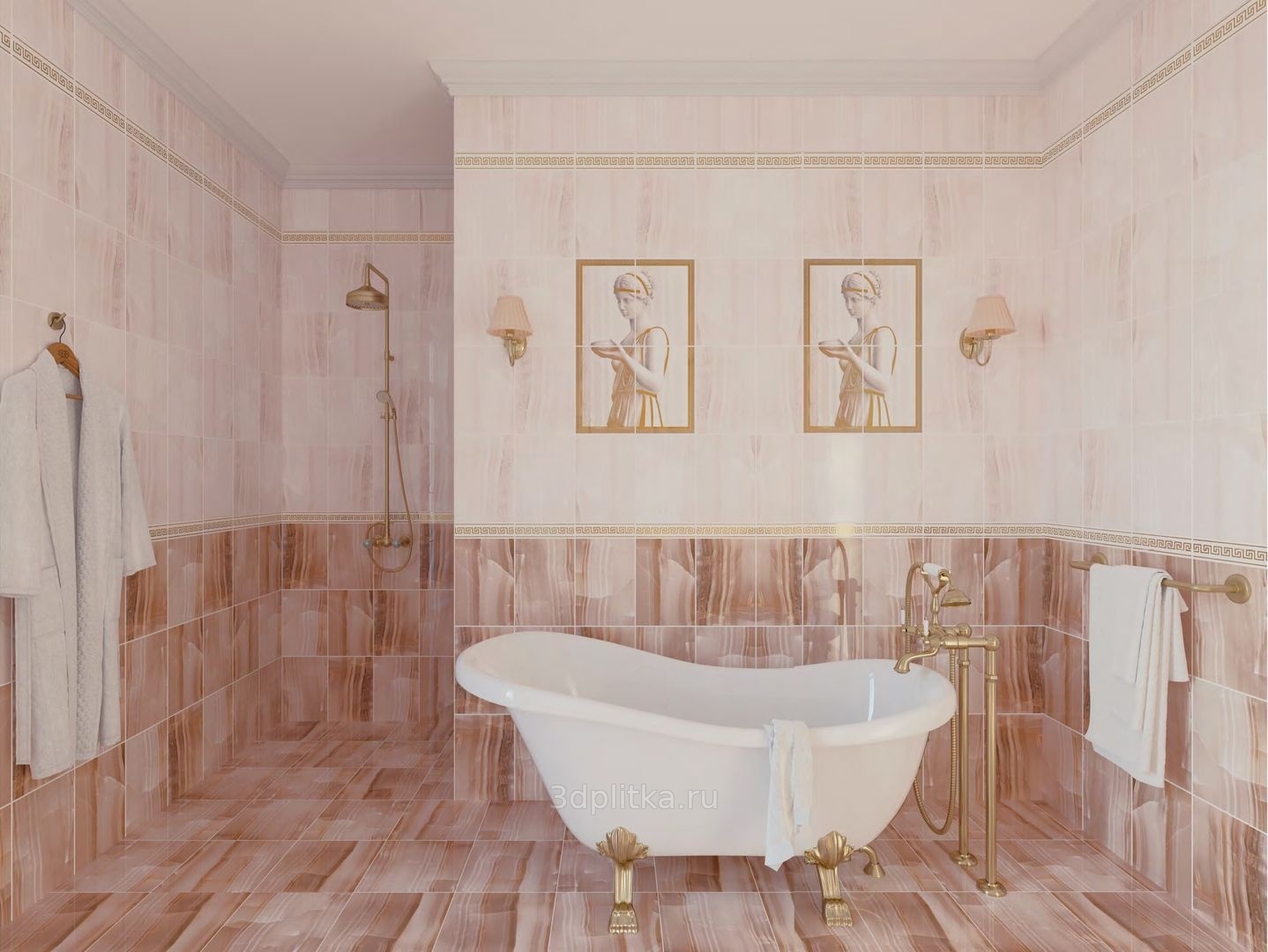 Axima Эллада 25x35, керамика, Россия, под камень  - фото интерьера 1