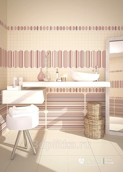 Azori Boho 31,5x63 см, керамогранит, Россия, под обои  - фото интерьера 1