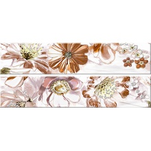 Azori Dream 583081002 Dream Mocca Бордюр Floret - комплект из 2 бордюров 300x62 мм/600x62 мм Бордюр 6,2x30 см, Россия - фото 1 - фото 1